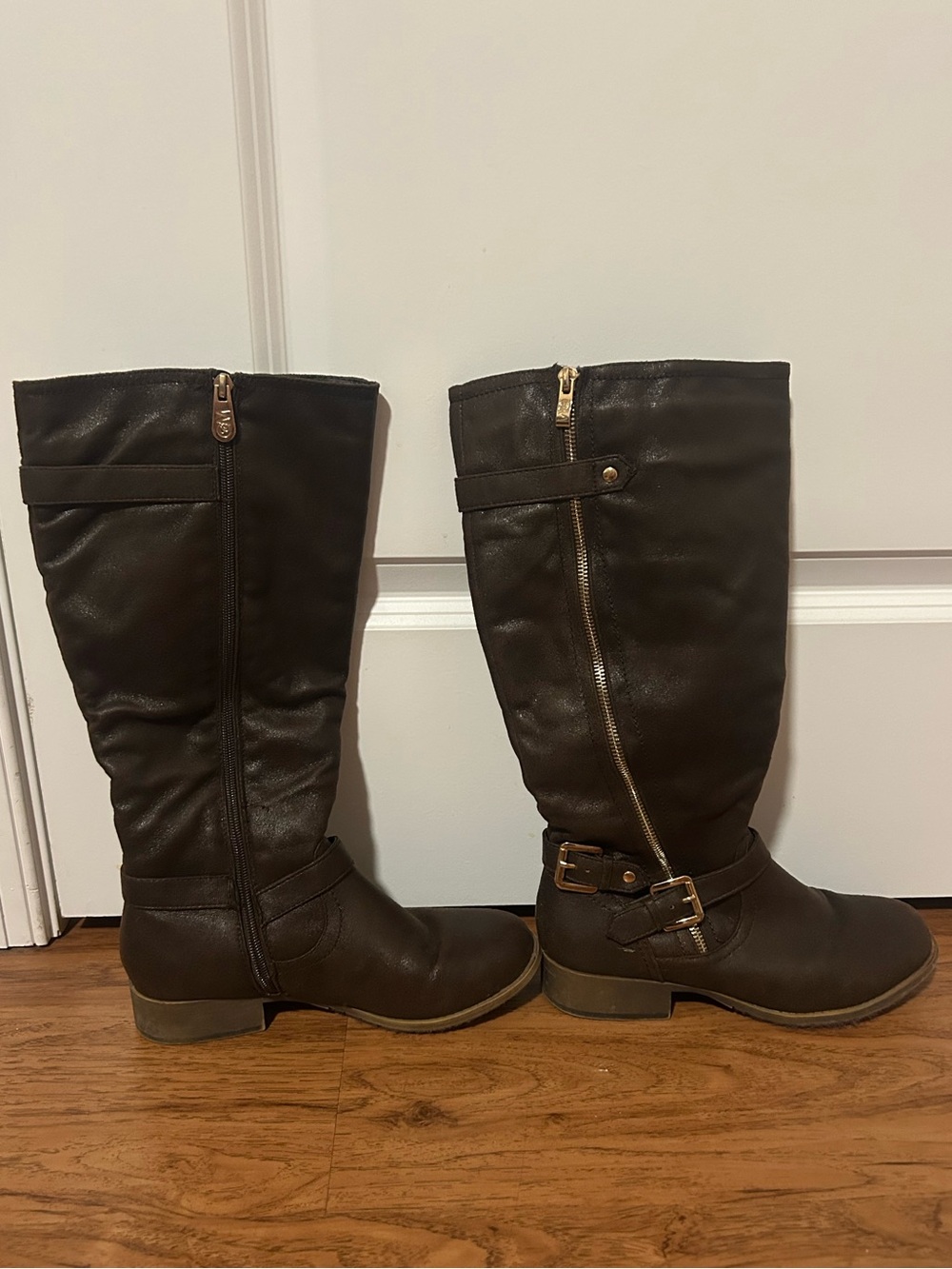 Classic Women's Tall Riding Boots - Dark Brown